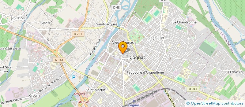 localisation de l'entreprise ORPHEE COIFF à COGNAC