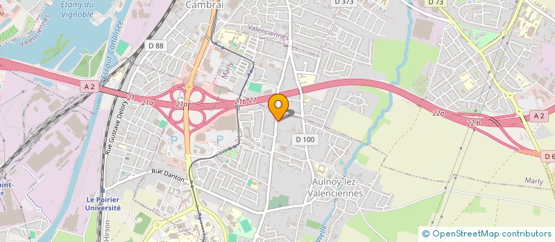 localisation de l'entreprise ORPHEE FLEURS à AULNOY-LEZ-VALENCIENNES