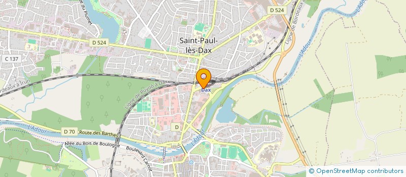 localisation de l'entreprise ORPHELINAT NAT CHE FER FRANCE à DAX