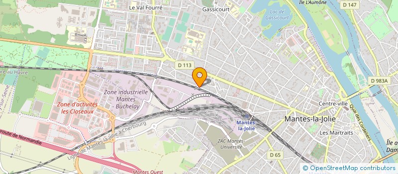 localisation de l'entreprise ORPHELINAT NATIONAL SNCFF à MANTES-LA-JOLIE