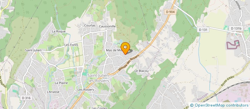 localisation de l'entreprise ORPHEO  SAINT-JULIEN-LES-ROSIERS