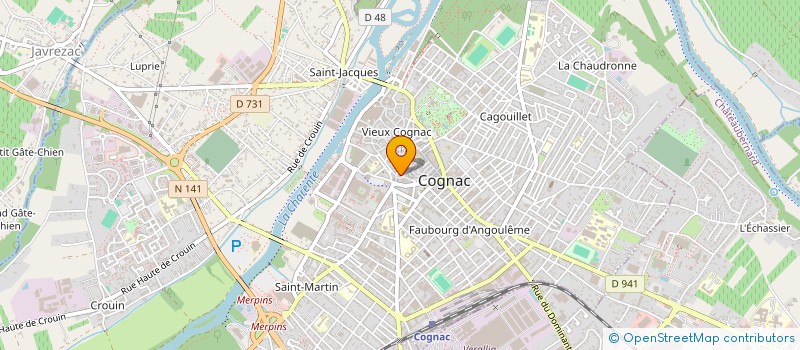 localisation de l'entreprise ORPHI à COGNAC