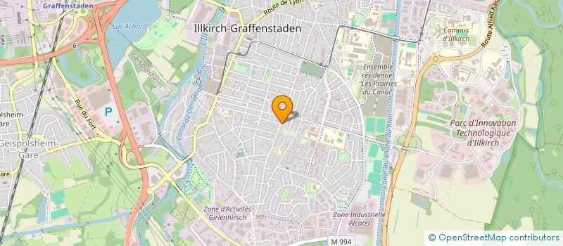 localisation de l'entreprise ORPI ALSACE  ILLKIRCH-GRAFFENSTADEN