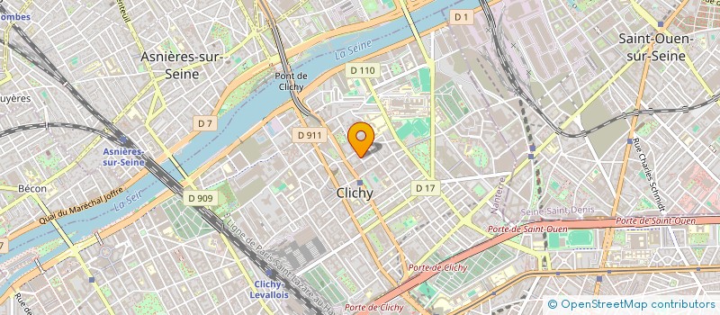 localisation de l'entreprise ORPI FRANCE COURTAGE à CLICHY