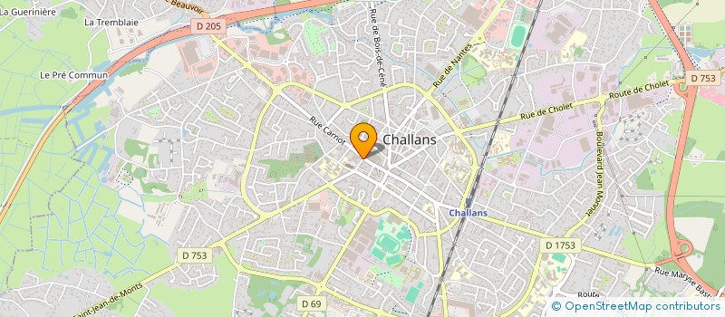 localisation de l'entreprise ORPI G.I.E. VENDEE à CHALLANS