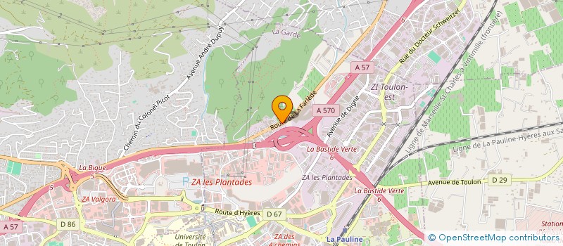 localisation de l'entreprise ORRU  LA GARDE