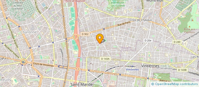 localisation de l'entreprise ORSIGLASS à MONTREUIL
