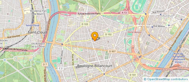 localisation de l'entreprise ORSINI PUBLISHING à BOULOGNE BILLANCOURT