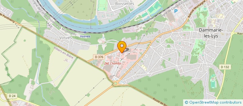 localisation de l'entreprise ORTACA VIP DESIGN à DAMMARIE-LES-LYS