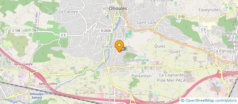 localisation de l'entreprise ORTAGGIO PAYSAGES à OLLIOULES
