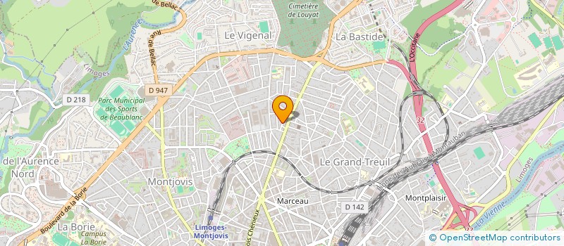 localisation de l'entreprise ORTANZ à LIMOGES