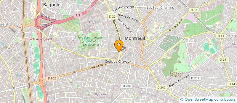 localisation de l'entreprise ORTEC à MONTREUIL