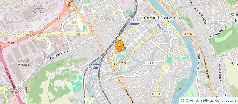 localisation de l'entreprise ORTECA à CORBEIL-ESSONNES