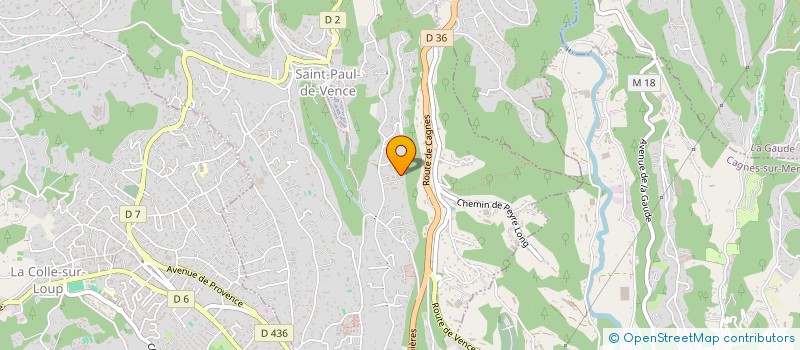 localisation de l'entreprise ORTELLI FINANCIERE INVESTISSEMENT à SAINT-PAUL-DE-VENCE