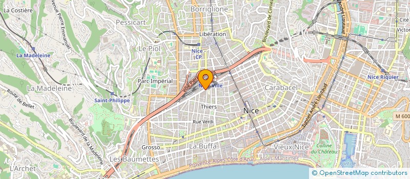 localisation de l'entreprise ORTEM SPHERE  NICE