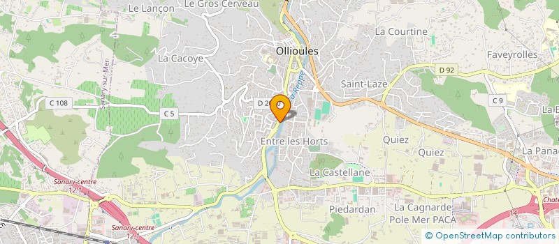 localisation de l'entreprise ORTENCO  OLLIOULES