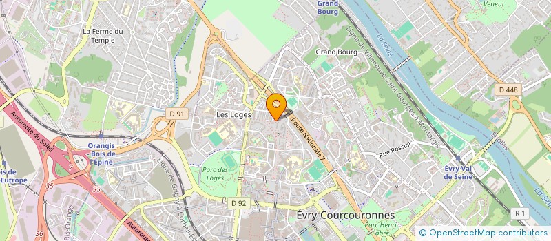 localisation de l'entreprise ORTET SERVICES  EVRY-COURCOURONNES