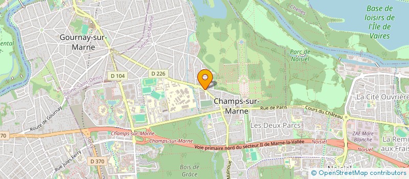 localisation de l'entreprise ORTEX à CHAMPS-SUR-MARNE