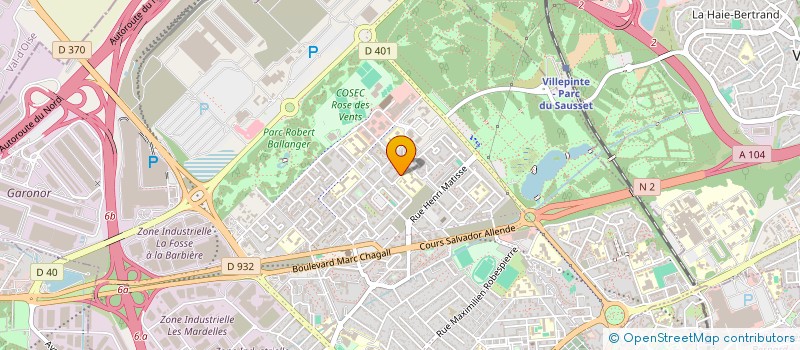 localisation de l'entreprise ORTEX à AULNAY-SOUS-BOIS