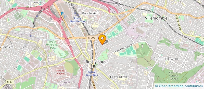 localisation de l'entreprise ORTHESES.COM à ROSNY-SOUS-BOIS