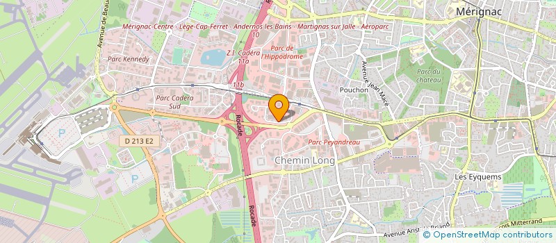 localisation de l'entreprise ORTHO 33 à MERIGNAC