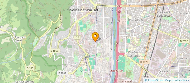 localisation de l'entreprise ORTHO-AVENIR à SEYSSINET-PARISET