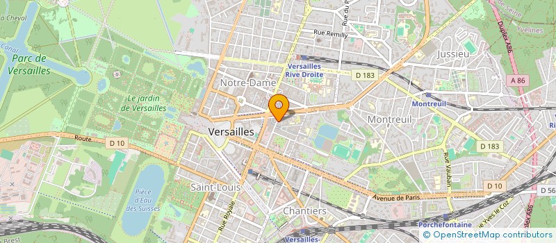 localisation de l'entreprise ORTHO CHATEAU à VERSAILLES