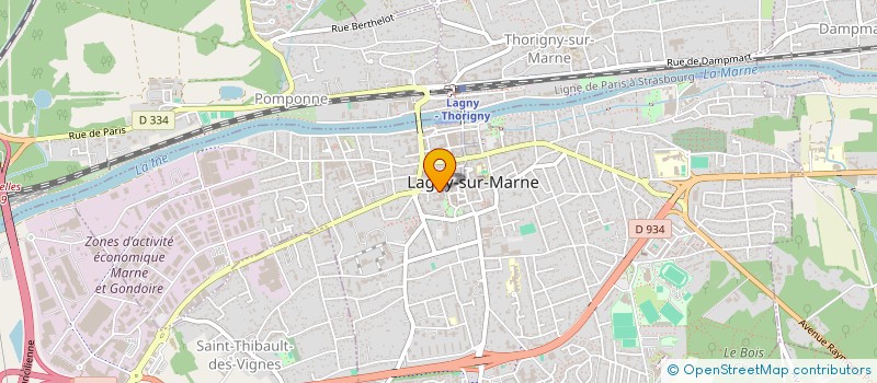 localisation de l'entreprise ORTHO MED 77 à LAGNY-SUR-MARNE
