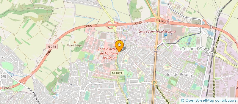 localisation de l'entreprise ORTHO MULTI CONCEPT à DIJON