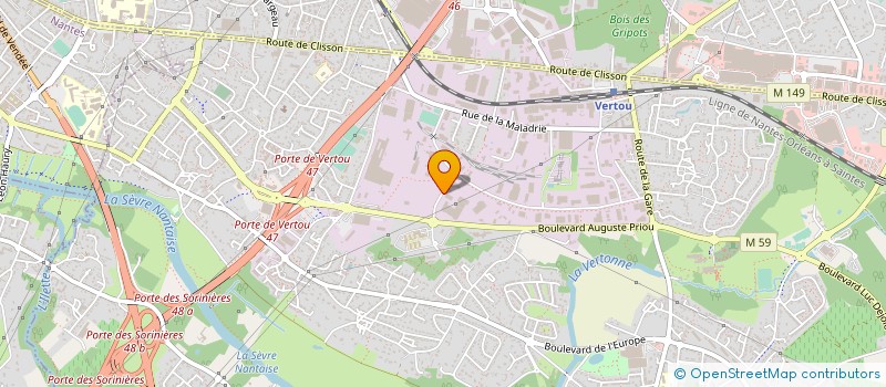 localisation de l'entreprise ORTHO OUEST à VERTOU