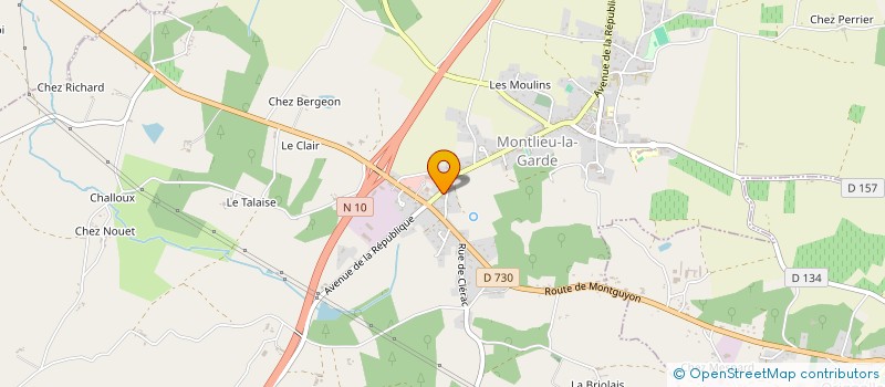 localisation de l'entreprise ORTHO2MONTS  MONTLIEU-LA-GARDE