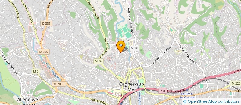 localisation de l'entreprise ORTHOBRAILLE à CAGNES-SUR-MER