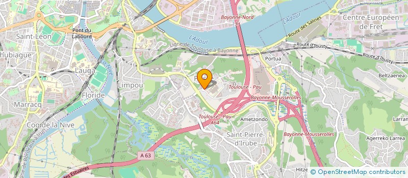 localisation de l'entreprise ORTHOCEA à BAYONNE