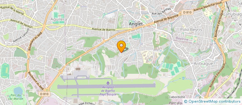 localisation de l'entreprise ORTHOCENTRE à ANGLET