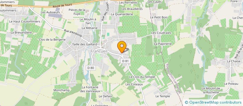 localisation de l'entreprise ORTHOCOM à FRANCUEIL