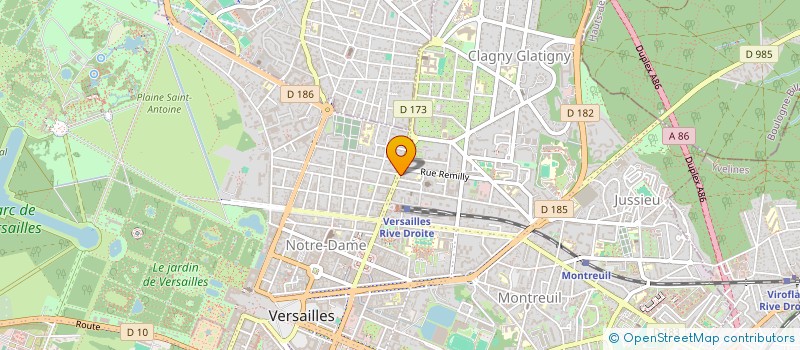 localisation de l'entreprise ORTHODONTIE BOUALLEGUE à VERSAILLES