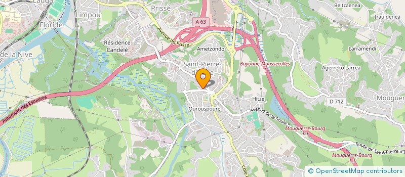 localisation de l'entreprise ORTHODONTIE DR BERROGAIN-DUGUET  SAINT PIERRE D'IRUBE