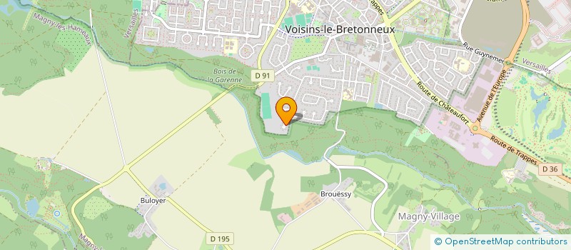 localisation de l'entreprise ORTHOLAB à VOISINS-LE-BRETONNEUX
