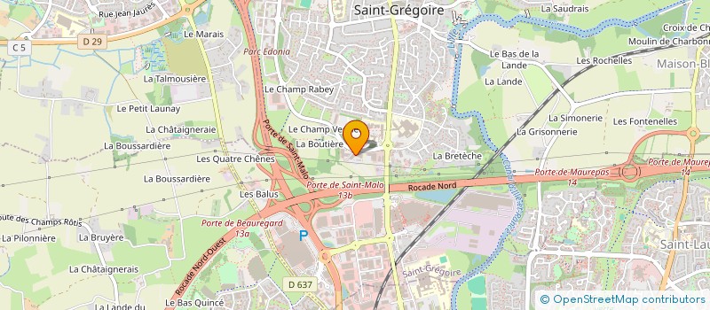 localisation de l'entreprise ORTHOMEGA  SAINT-GREGOIRE