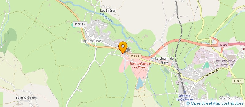 localisation de l'entreprise ORTHONOME  SEVERAC D'AVEYRON