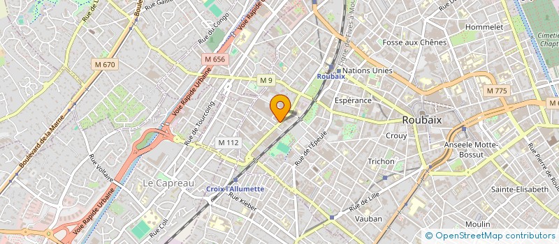 localisation de l'entreprise ORTHOPEDIA SUD à ROUBAIX