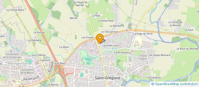 localisation de l'entreprise ORTHOPEDIE CHAUVEAU à SAINT-GREGOIRE