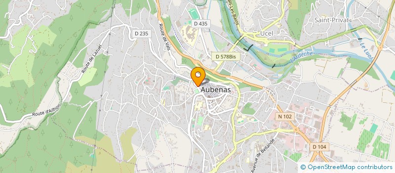 localisation de l'entreprise ORTHOPEDIE DUFFAUD à AUBENAS