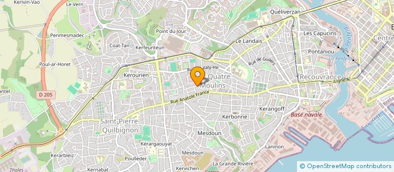 localisation de l'entreprise ORTHOPEDIE KERAUDREN à BREST