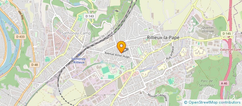 localisation de l'entreprise ORTHOPEDIE LYON RILLEUX à RILLIEUX-LA-PAPE