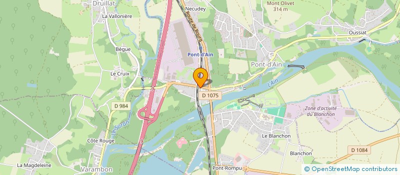 localisation de l'entreprise ORTHOPHONIE ET PREVENTION DANS L'AIN à BAGE-DOMMARTIN
