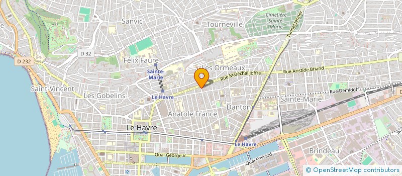 localisation de l'entreprise ORTHOPHONIE LES ORMEAUX à LE HAVRE