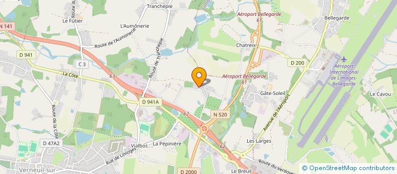 localisation de l'entreprise ORTHOPOD  VERNEUIL-SUR-VIENNE