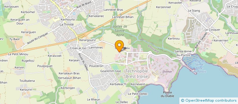localisation de l'entreprise ORTHOPTICA à PLOUZANE