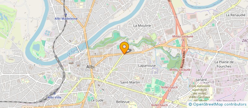 localisation de l'entreprise ORTHOROC à ALBI